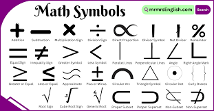 maths symbols