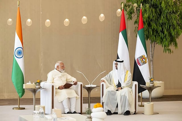 Sheikh Mohammed and modi meet
