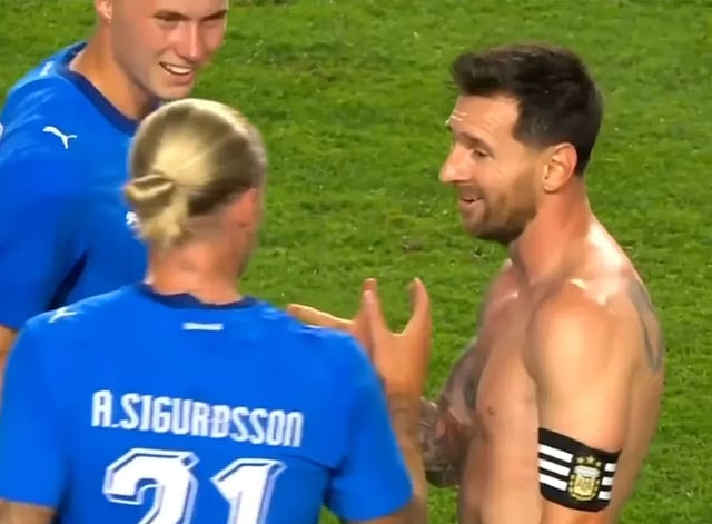 Daniel Gudjohnsen & messi